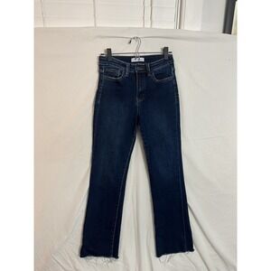 Flying Monkey Jeans Dark Blue Frayed Hem Size 26 RN# 125813 0293